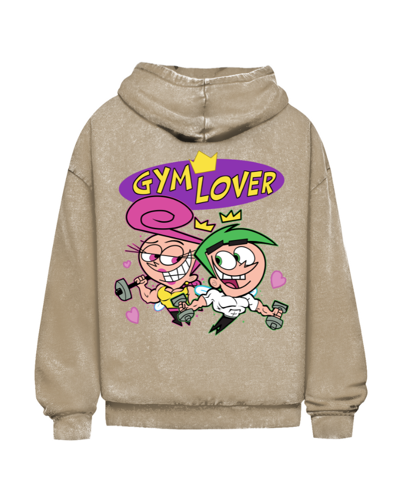 Gym Lover | Oversized washed hoodie