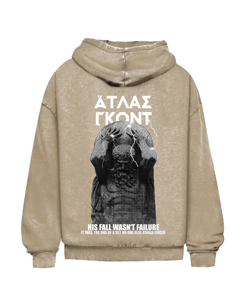 Atlas God | Oversized washed hoodie