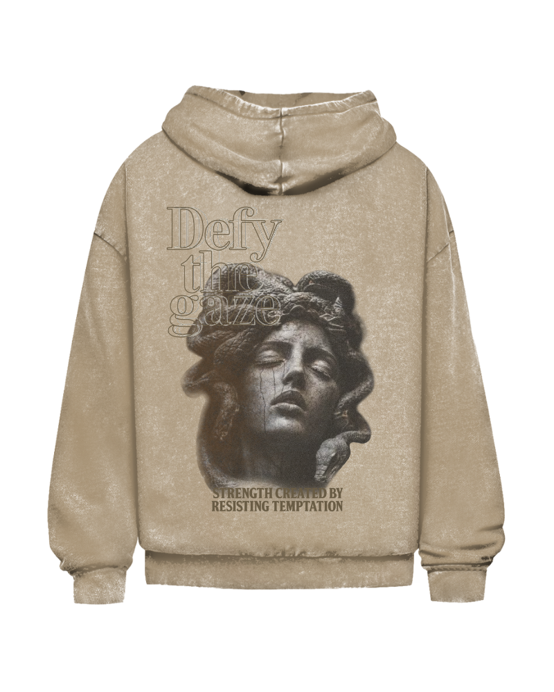 Defy The Gaze | Oversized washed hoodie