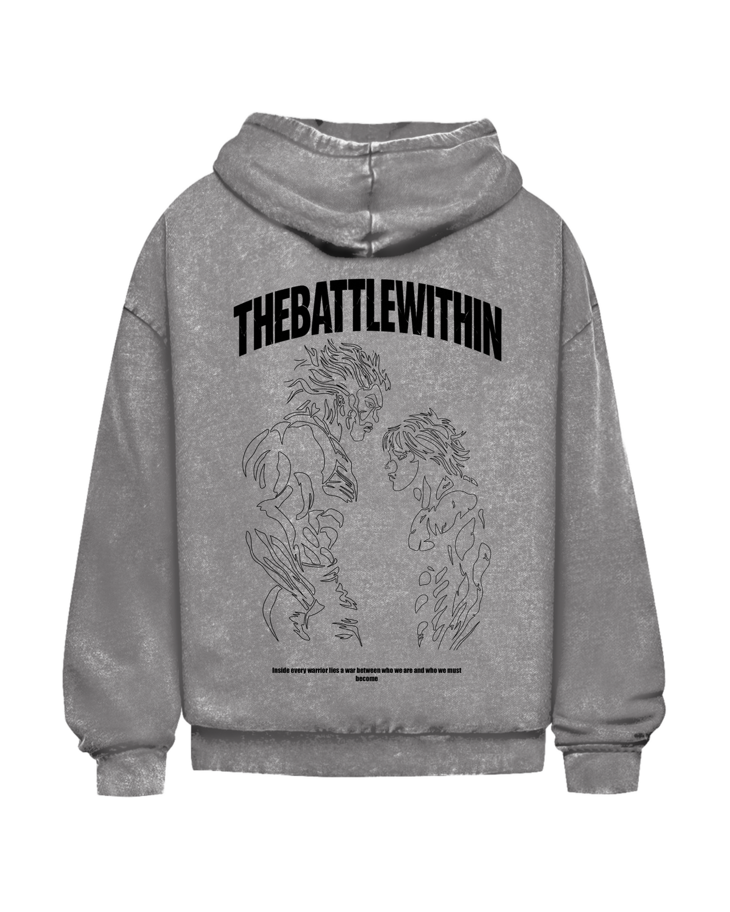 The Battle Within | Oversized washed hoodie