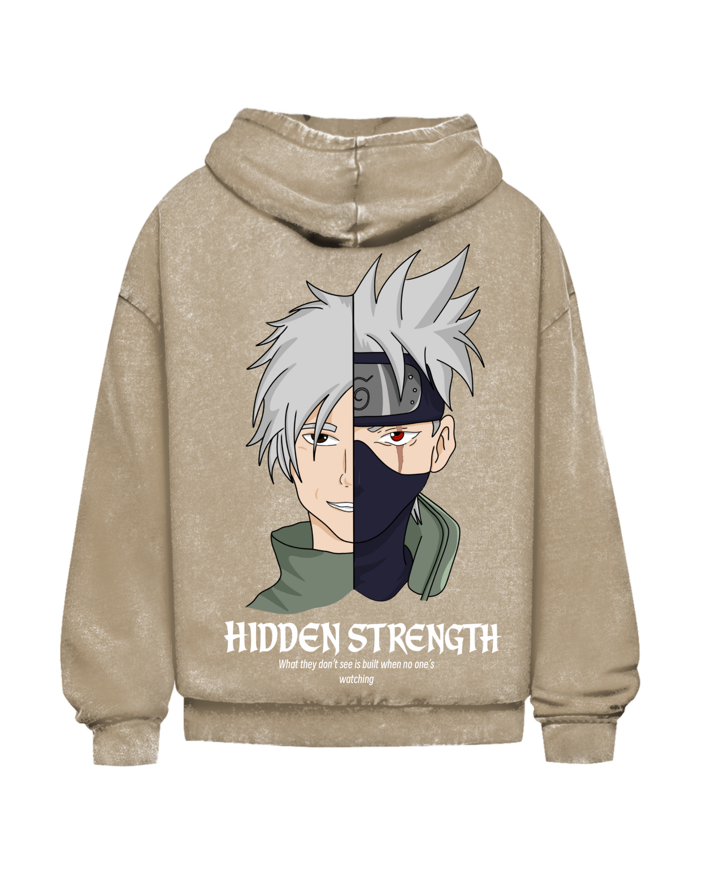 Hidden Strength | Oversized washed hoodie