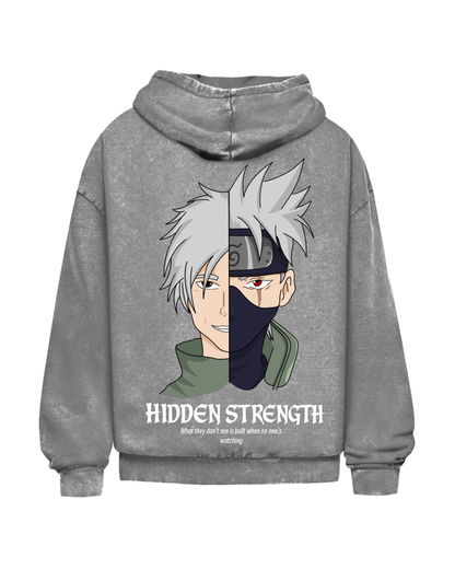 Hidden Strength | Oversized washed hoodie