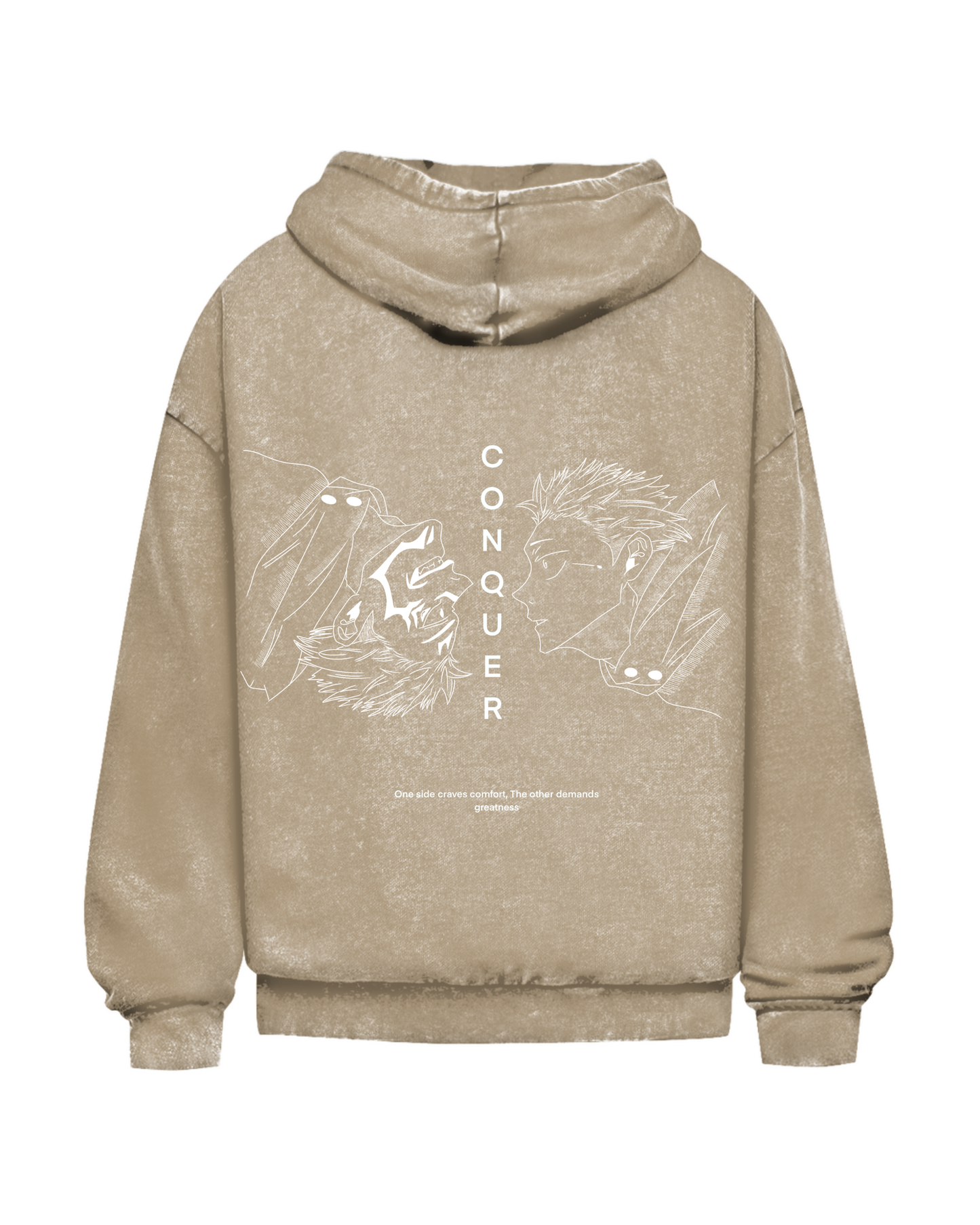 Conquer | Oversized washed hoodie