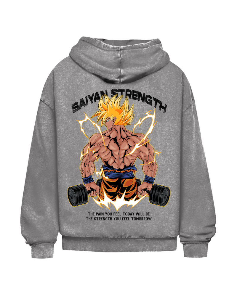 Saiyan Strength | Oversized washed hoodie