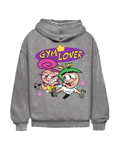 Gym Lover | Oversized washed hoodie
