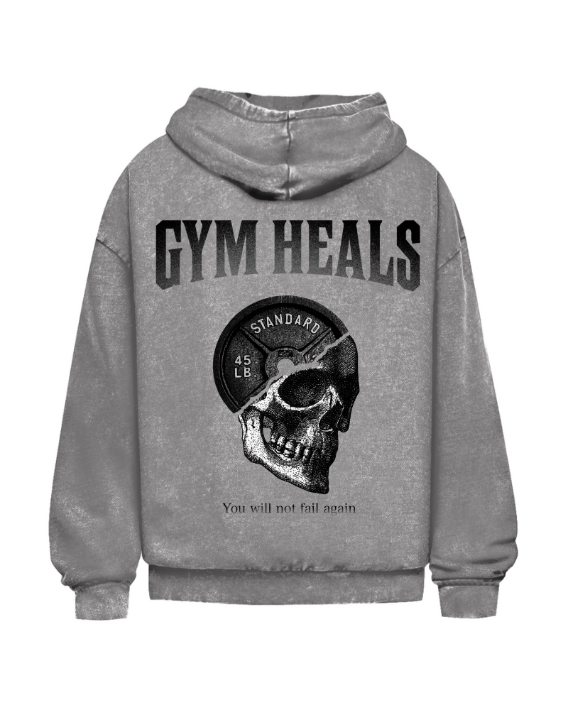 Gym Heals | Oversized Washed Hoodie