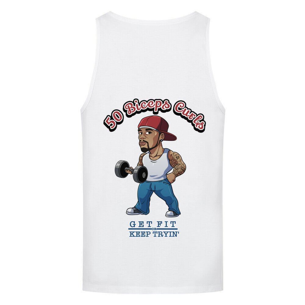 50 Biceps Curls | Tanktop - T-Shirt von MarketPrint | bulkozen | SKU: 75ZEIE8T