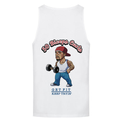 50 Biceps Curls | Tanktop - T-Shirt von MarketPrint | bulkozen | SKU: 75ZEIE8T