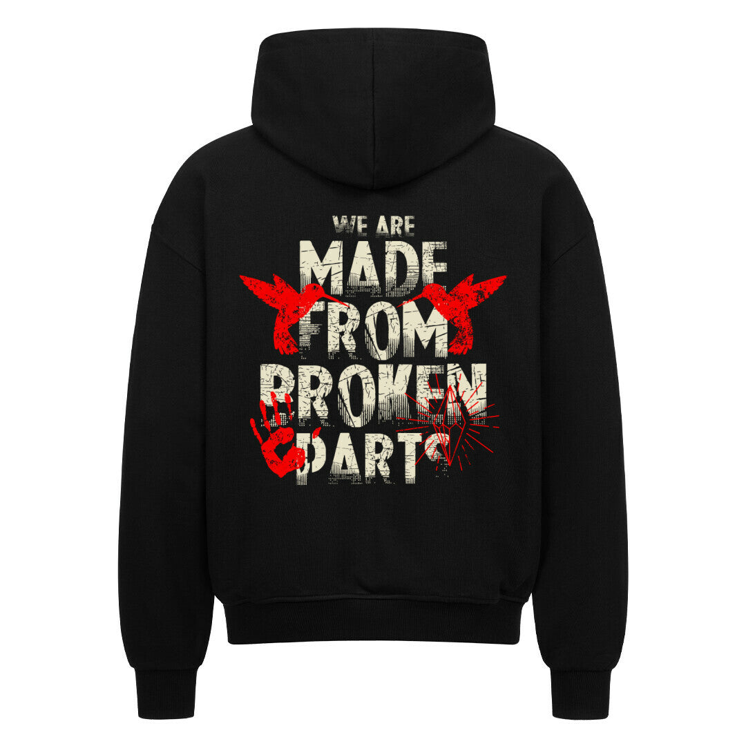 Broken Parts | Oversized Zipper Hoodie - Hoodie von MarketPrint | bulkozen | SKU: MBQTNUTI