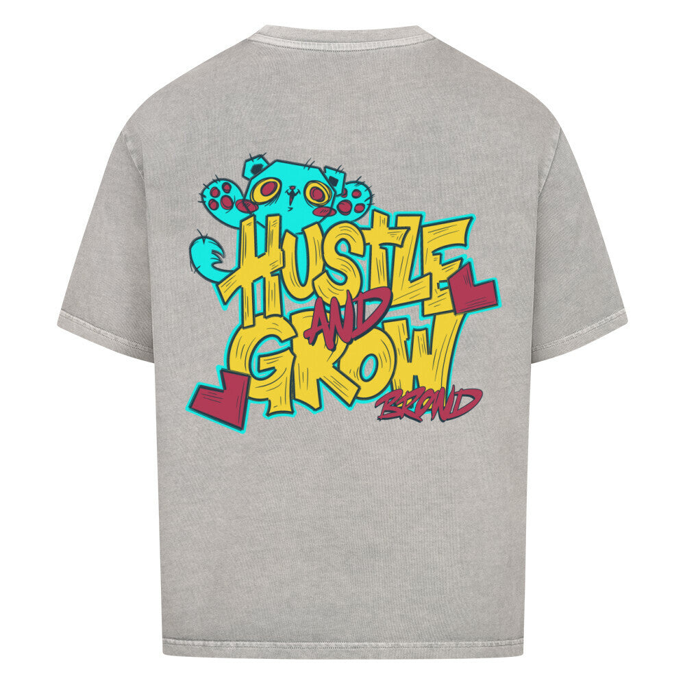 Hustle and Grow | Oversized Shirt - T-Shirt von MarketPrint | bulkozen | SKU: BNU4537D