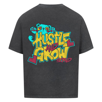 Hustle and Grow | Oversized Shirt - T-Shirt von MarketPrint | bulkozen | SKU: P8NOP5RI