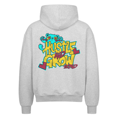 Hustle and Grow | Oversized Zipper Hoodie - Hoodie von MarketPrint | bulkozen | SKU: 3GF8XKI0