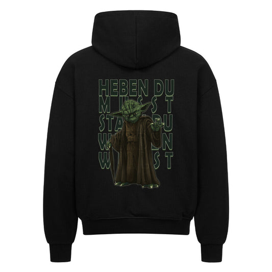 Heben Du Musst | Oversized Zipper Hoodie - Hoodie von MarketPrint | bulkozen | SKU: 4U6M9LYB