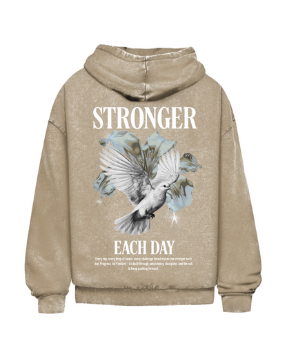 Stronger | Oversized Washed Hoodie