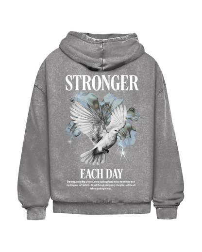 Stronger | Oversized Washed Hoodie