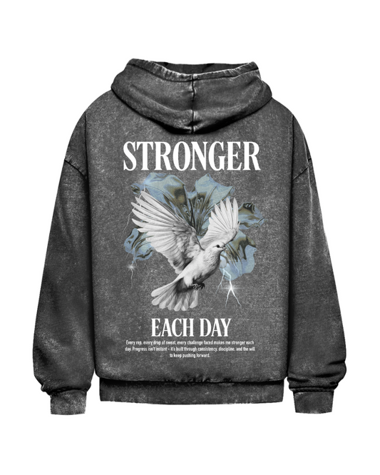 Stronger | Oversized Washed Hoodie