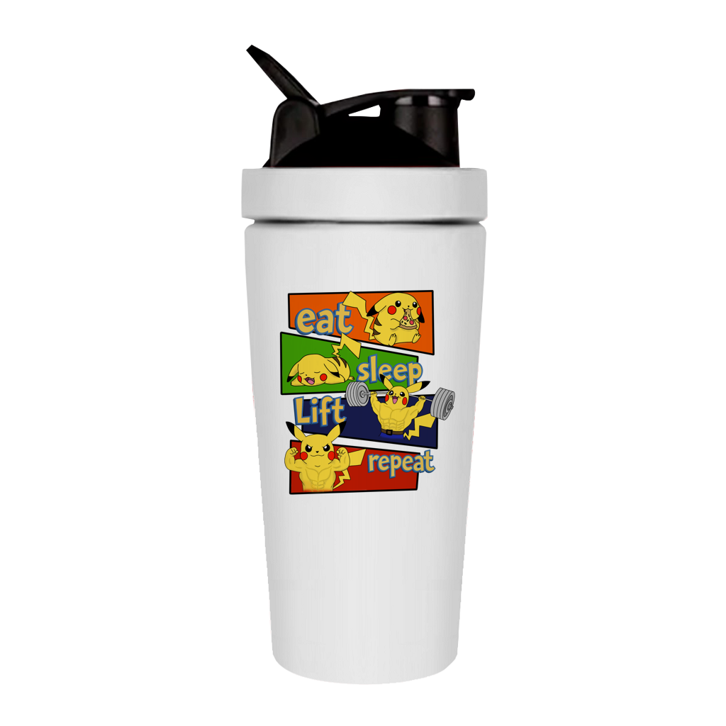 Eat Sleep Lift Repeat | Stainless steel shaker