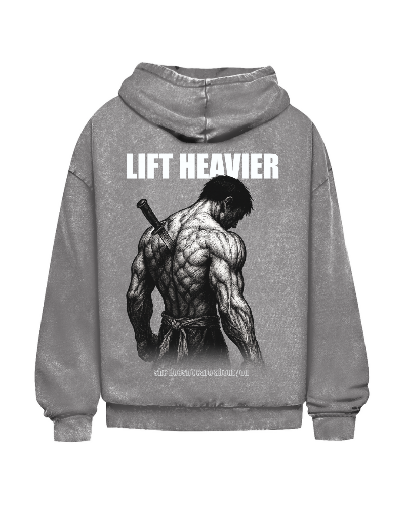 Lift Heavier | Oversized Washed Hoodie