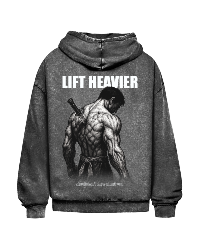 Lift Heavier | Oversized Washed Hoodie