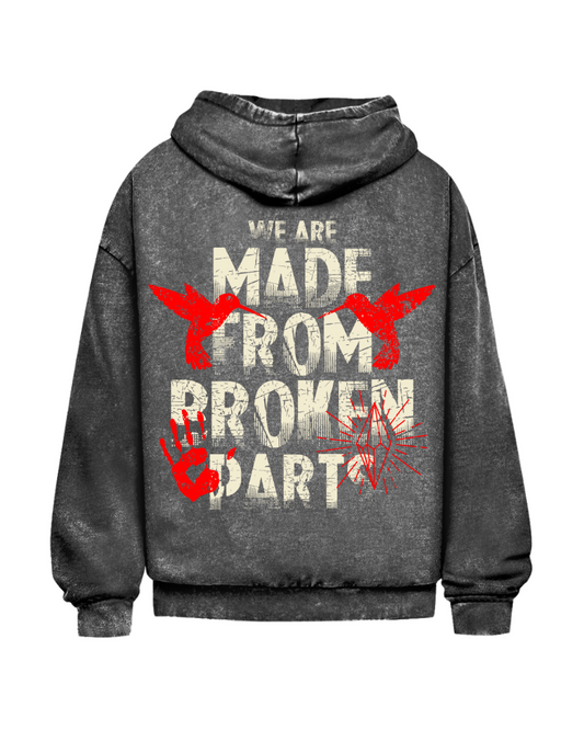 Broken Parts | Oversized washed hoodie
