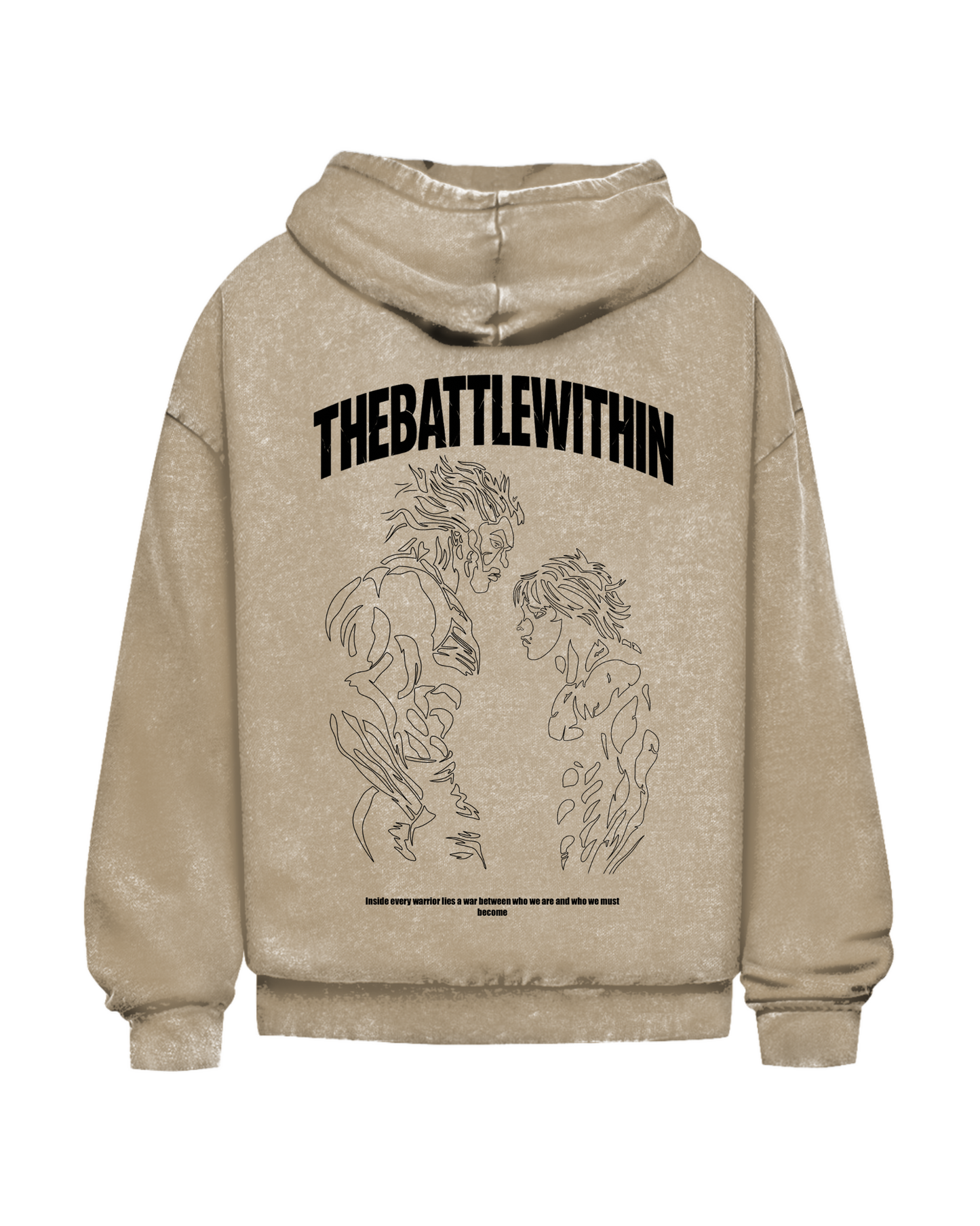 The Battle Within | Oversized washed hoodie