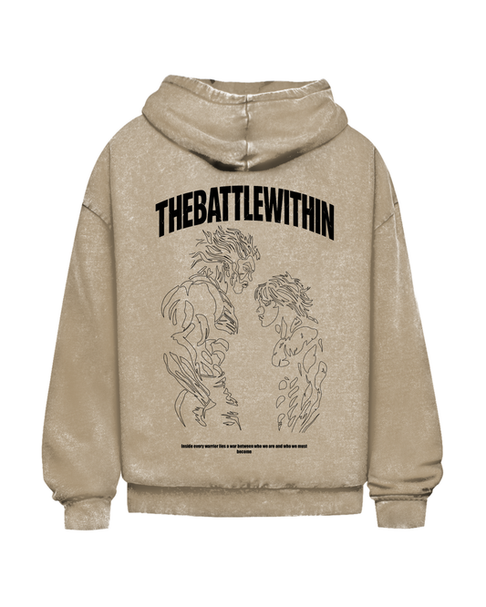 The Battle Within | Oversized washed hoodie