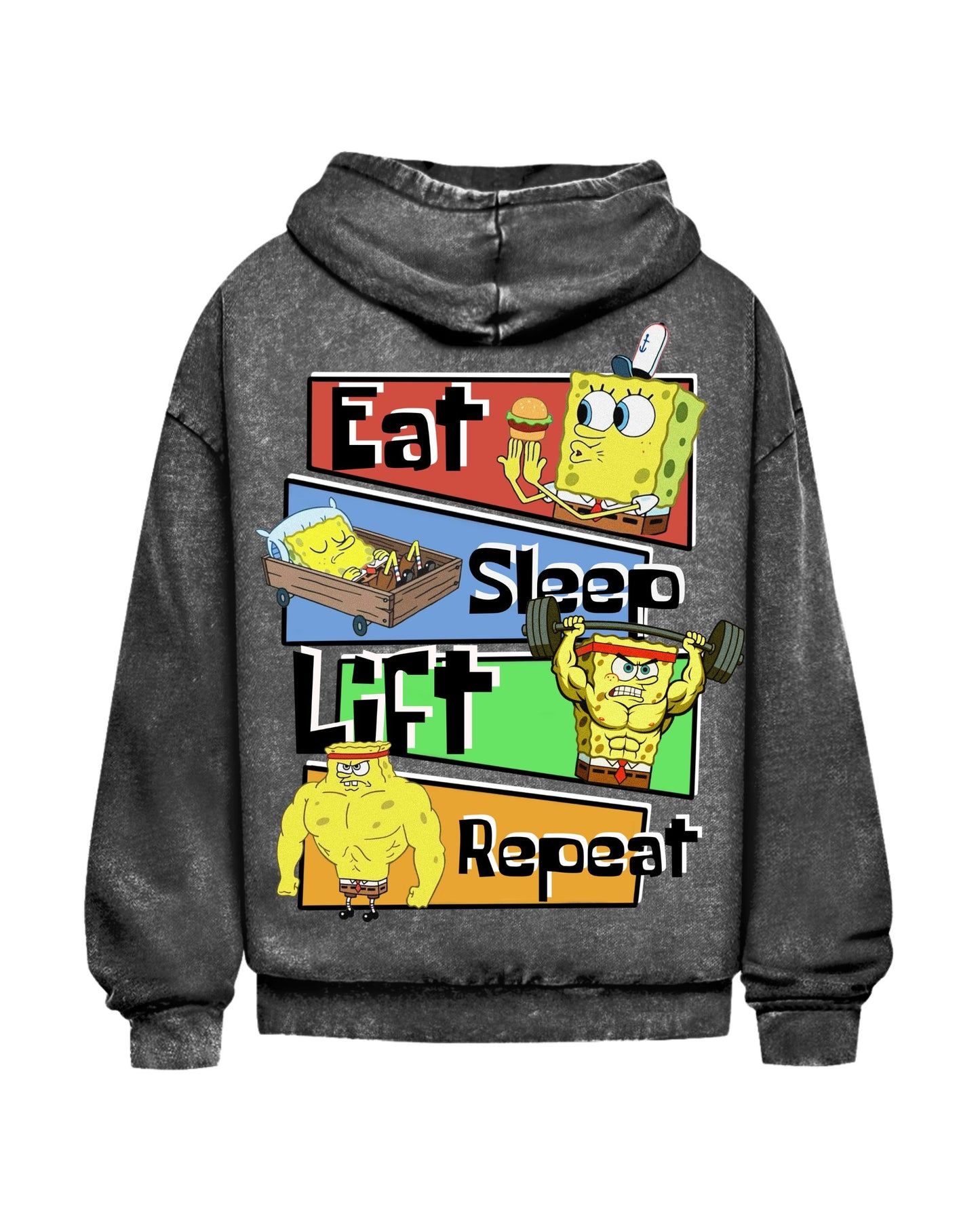 Eat Sleep Lift Repeat 3.0 | Oversized Washed Hoodie