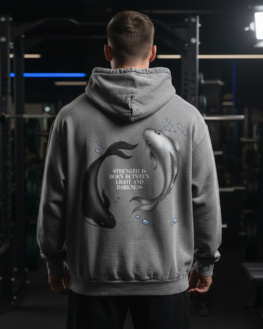 Light And Darkness | Oversized washed hoodie