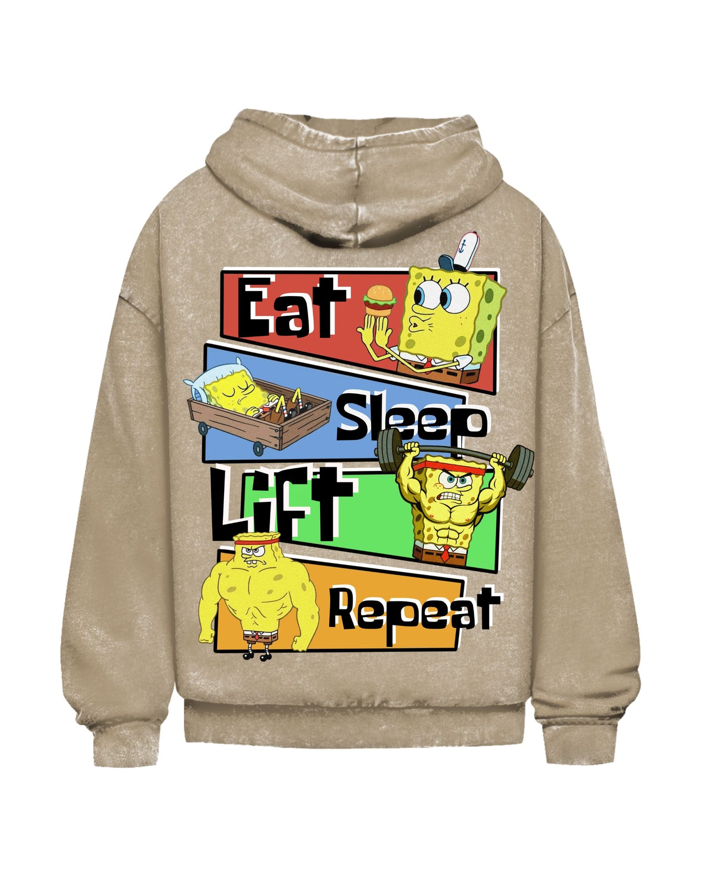 Eat Sleep Lift Repeat 3.0 | Oversized Washed Hoodie