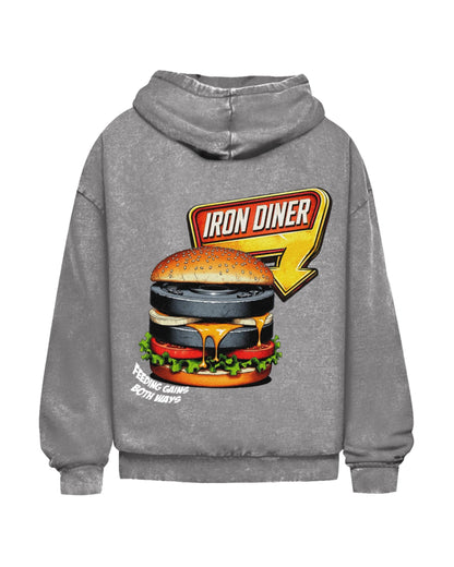 Iron Diner | Oversized washed hoodie