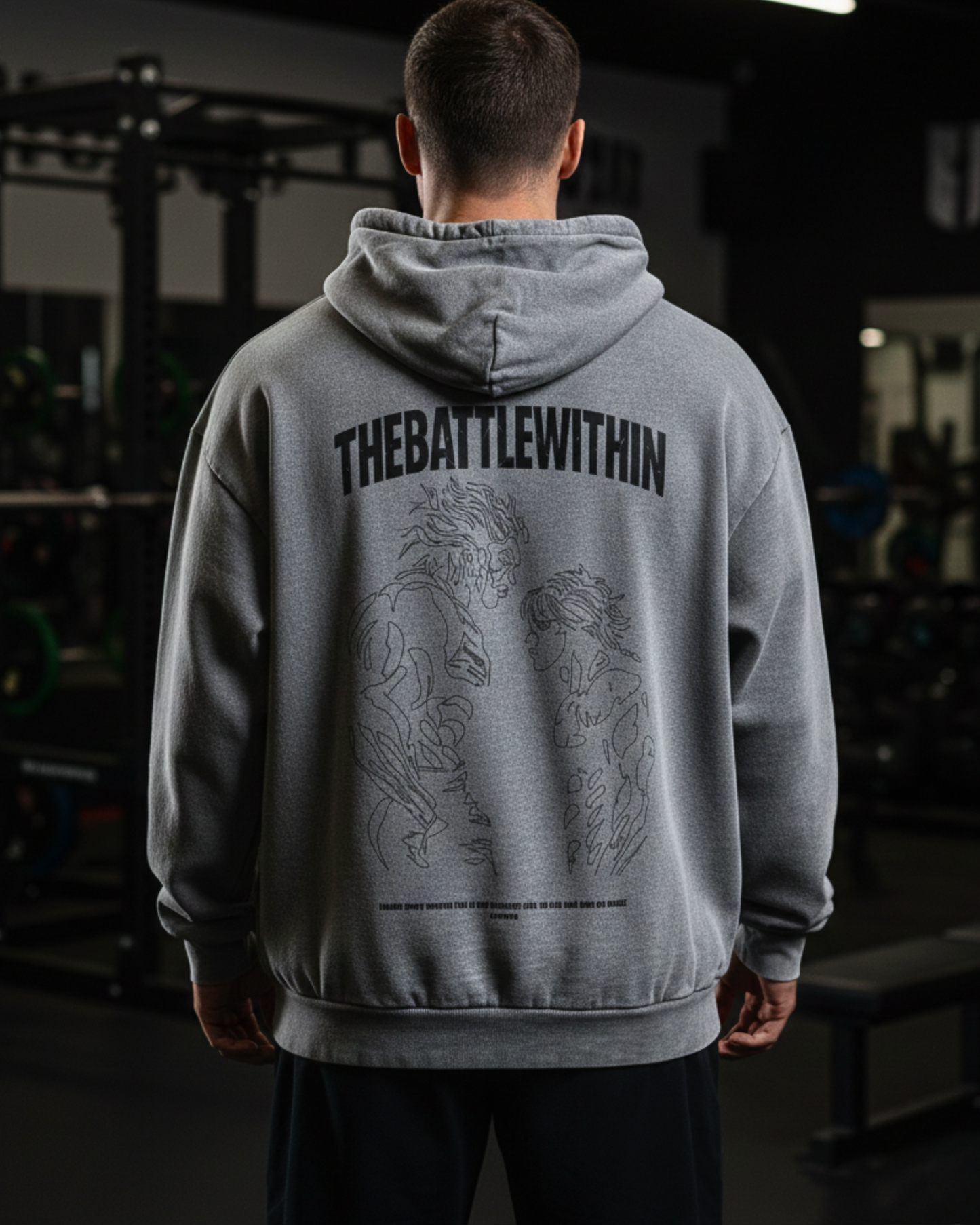 The Battle Within | Oversized washed hoodie