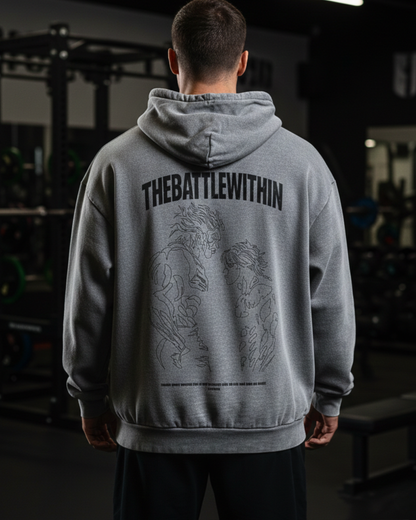 The Battle Within | Oversized washed hoodie