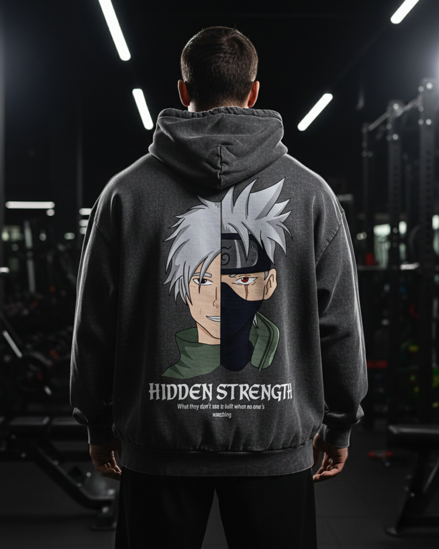 Hidden Strength | Oversized washed hoodie