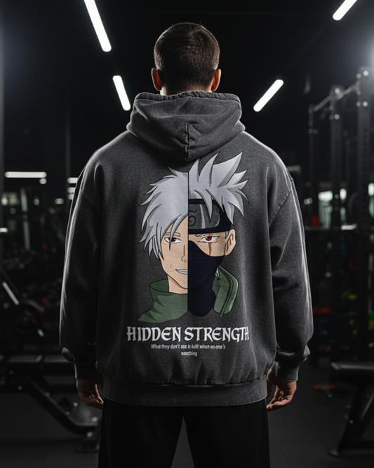 Hidden Strength | Oversized washed hoodie