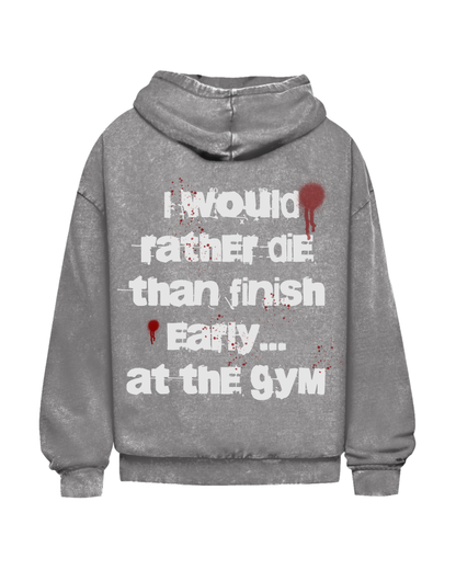 Rather Die | Oversized washed hoodie