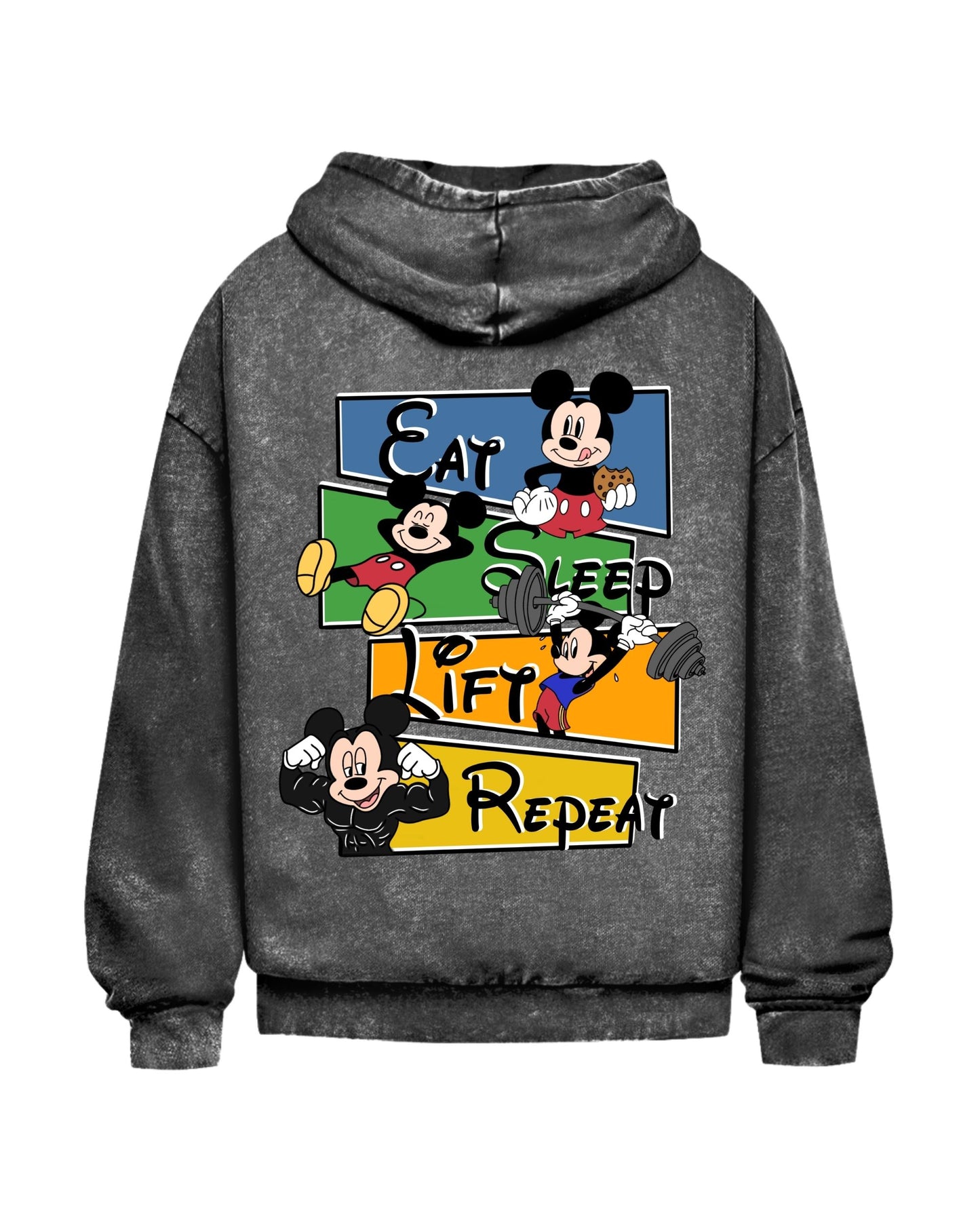 Eat Sleep Lift Repeat 2.0 | Oversized washed hoodie