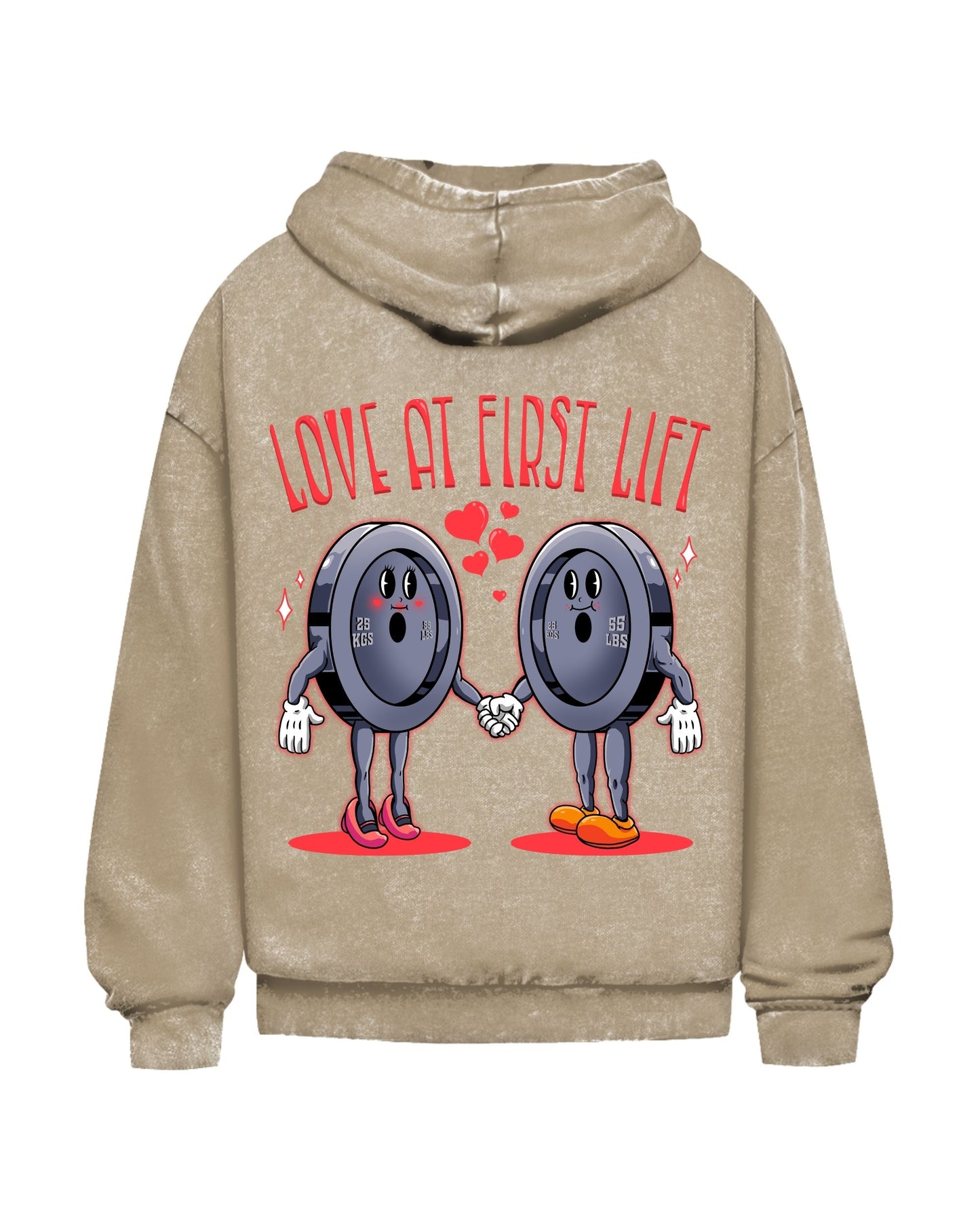 Love At First Lift | Oversized washed hoodie
