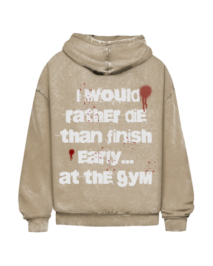 Rather Die | Oversized washed hoodie