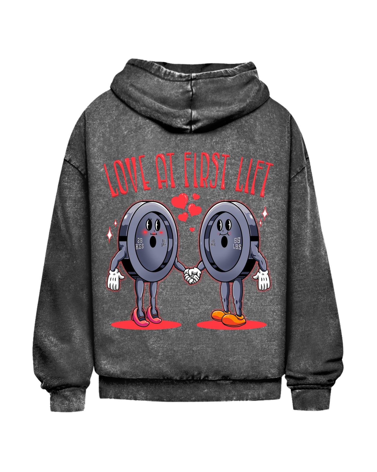 Love At First Lift | Oversized washed hoodie