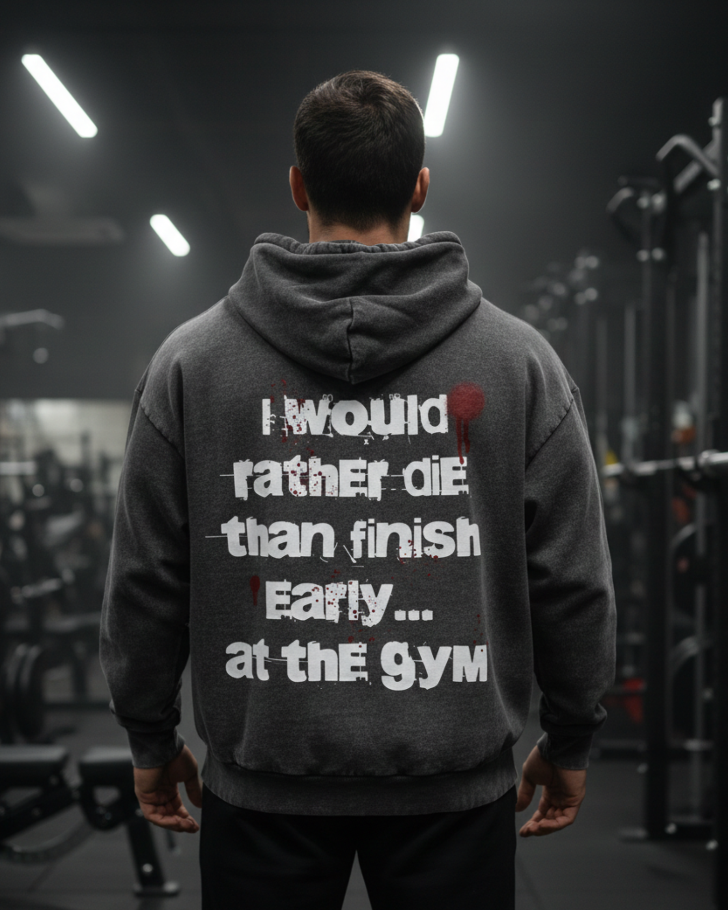 Rather Die | Oversized washed hoodie