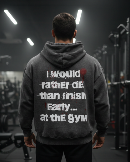 Rather Die | Oversized washed hoodie
