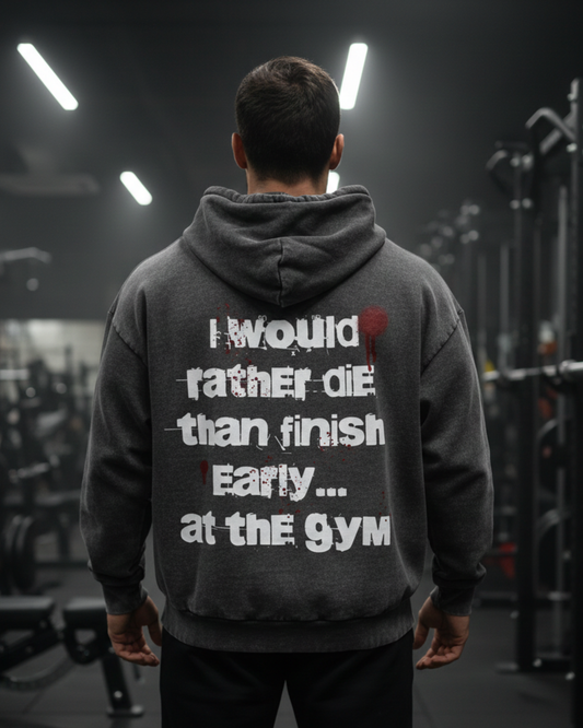 Rather Die | Oversized washed hoodie