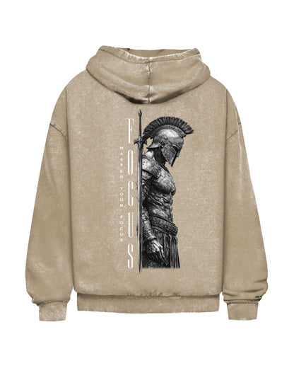 Focus of a Warrior | Oversized Washed Hoodie