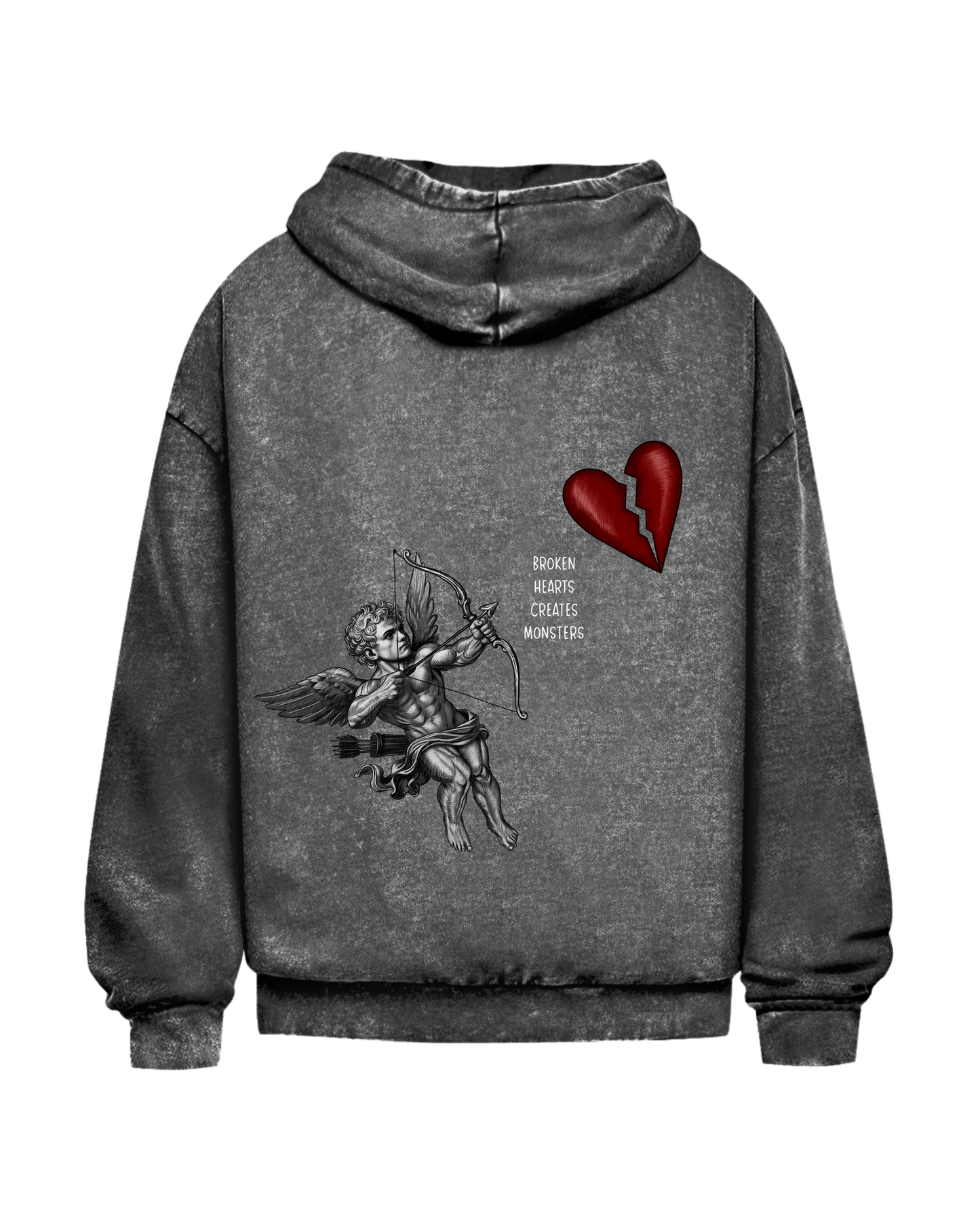 Broken Hearts | Oversized washed hoodie