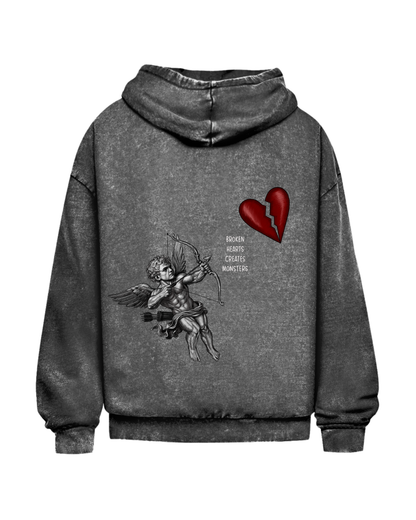 Broken Hearts | Oversized washed hoodie