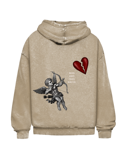 Broken Hearts | Oversized washed hoodie