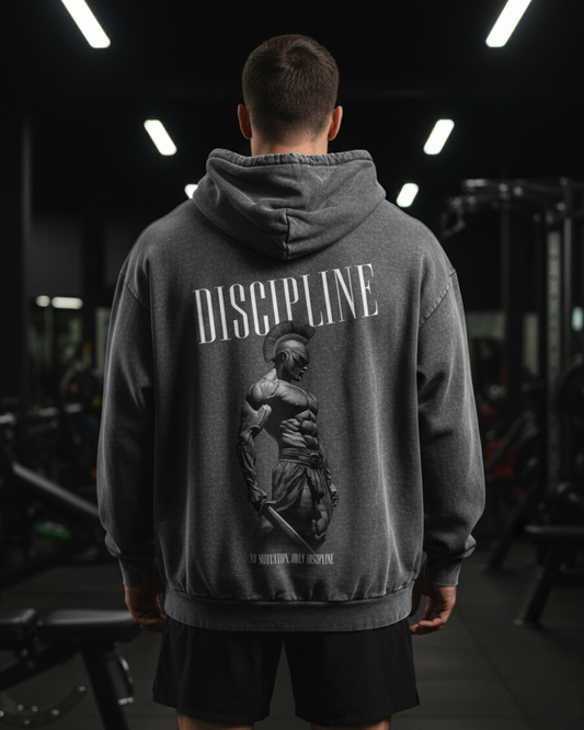 Discipline | Oversized washed hoodie