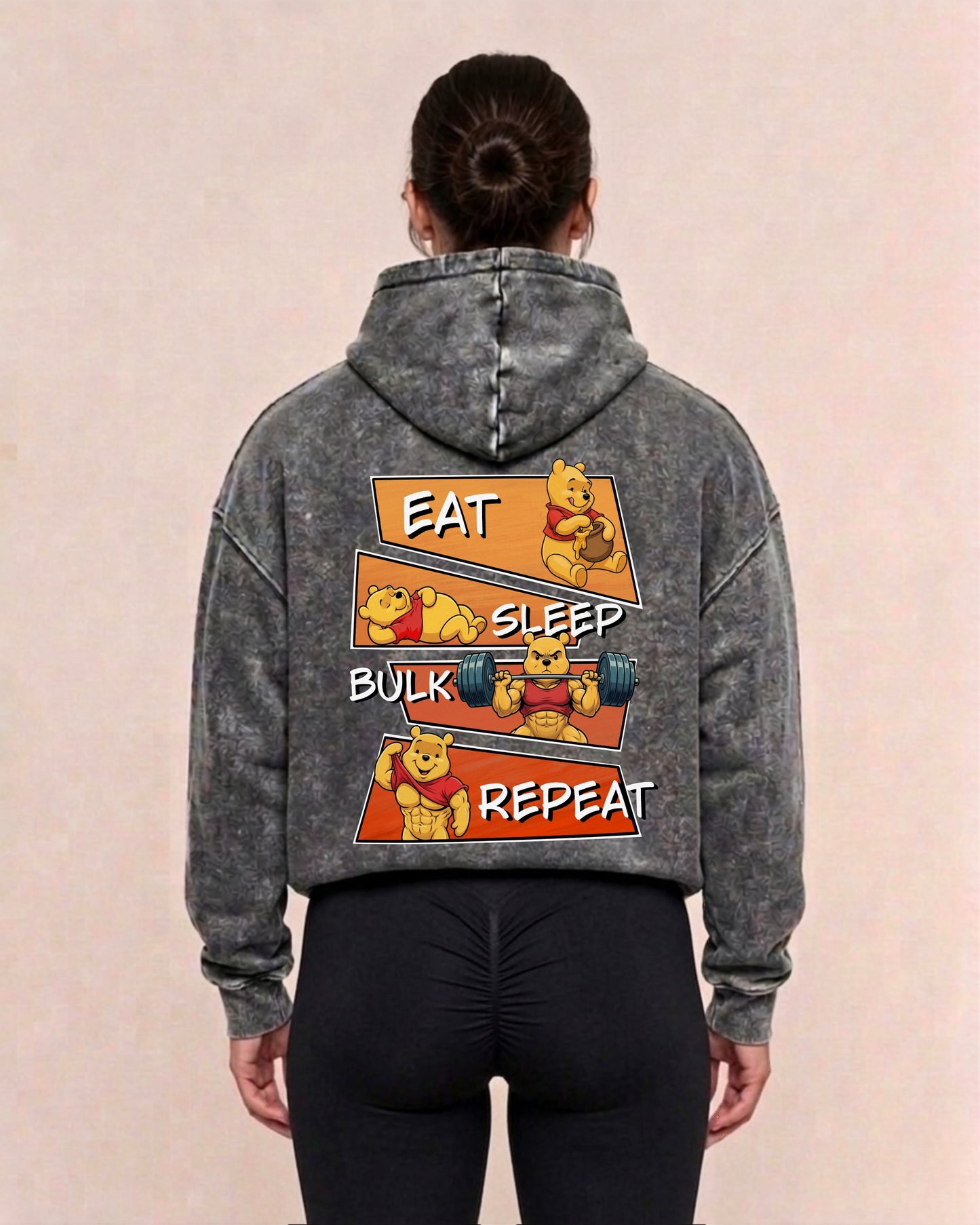 Eat Sleep Bulk Repeat | Oversized Washed Hoodie