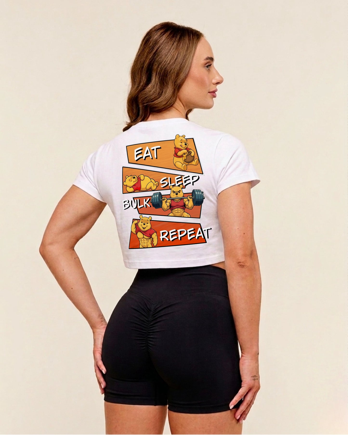 Eat Sleep Bulk Repeat | Oversized Crop Top