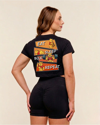 Eat Sleep Bulk Repeat | Oversized Crop Top